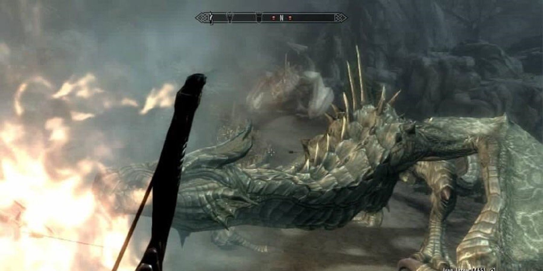 Ролик Skyrim показывает, как стражники Фолкрита уничтожают несчастливого дракона