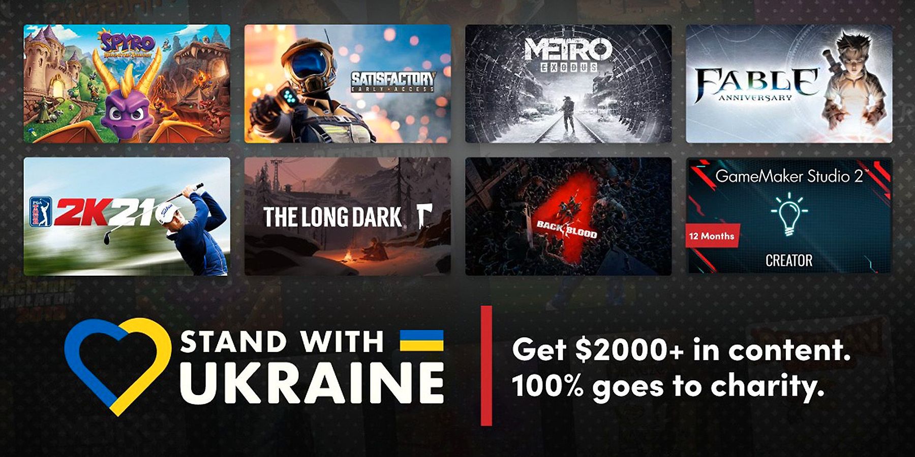 Humble Bundle для Украины включает Metro Exodus, Back 4 Blood и другие основные игры