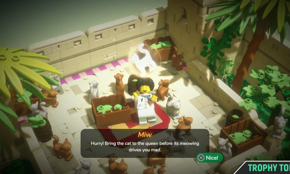 LEGO Bricktales: Где найти Кошку Миу для королевы Клеокатры Решение головоломки в пустыне